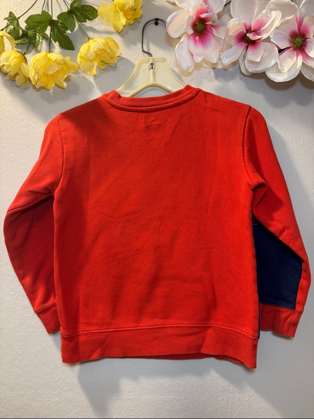 Kids' Bright Red Dino Pullover Sweatshirt - Picture 3 of 9